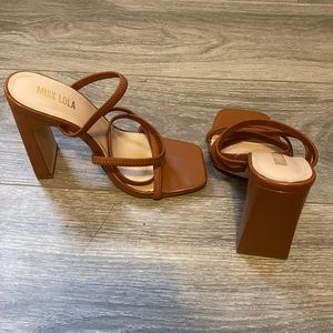 Miss Lola website chestnut brown heels